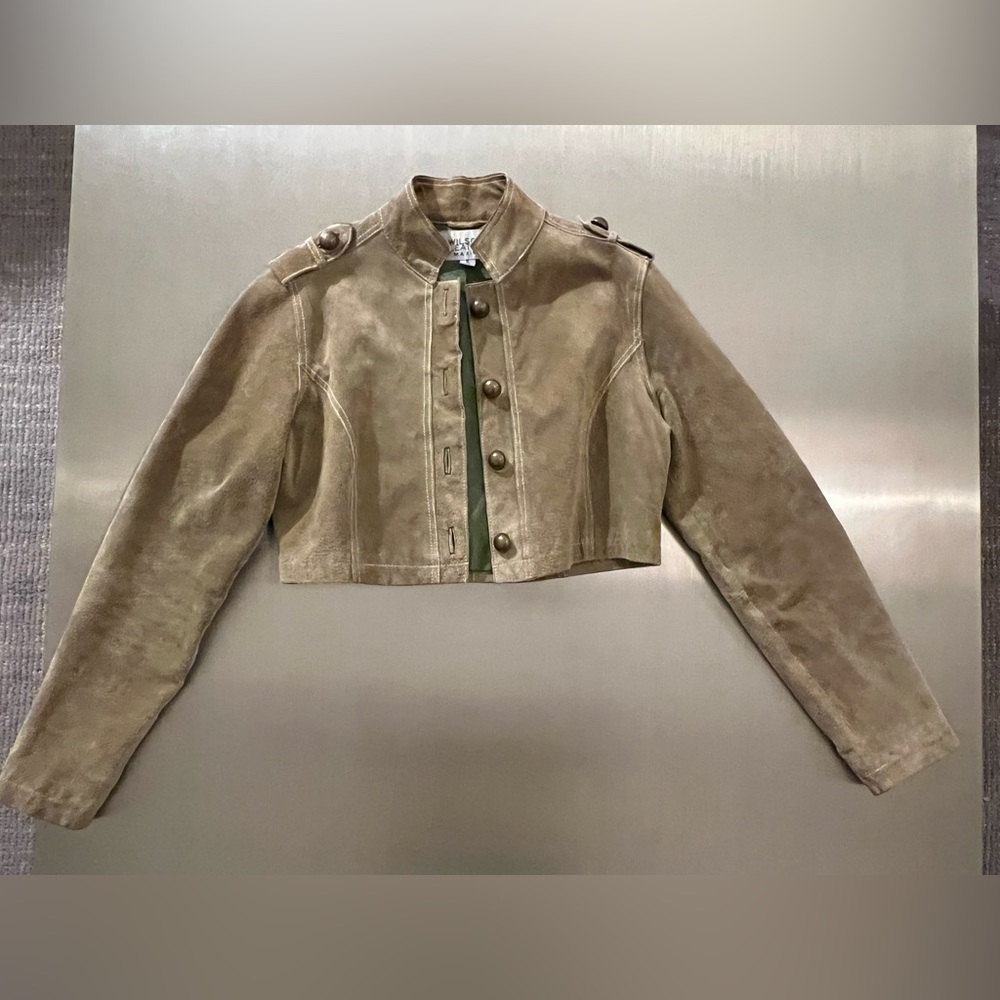 Wilsons Leather Suede Cropped Jacket